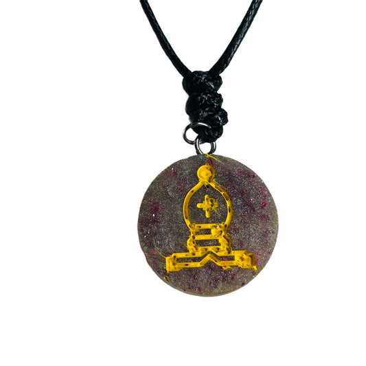 Star Purple Bishop - Handmade Resin Chess Necklace