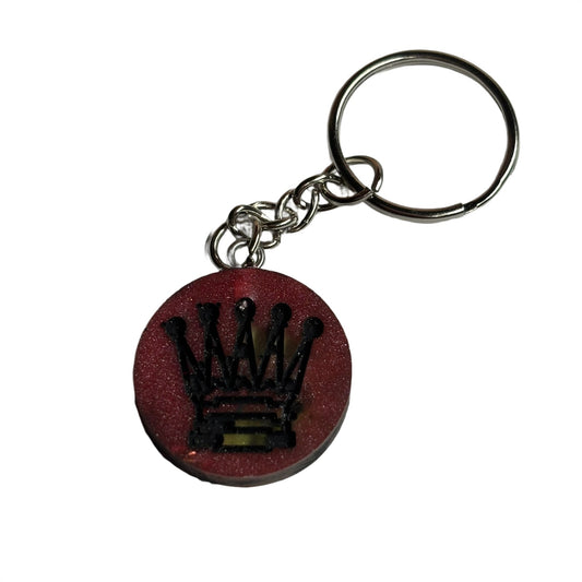 Stealth Red - Handmade Resin Keychain - Flat Edition