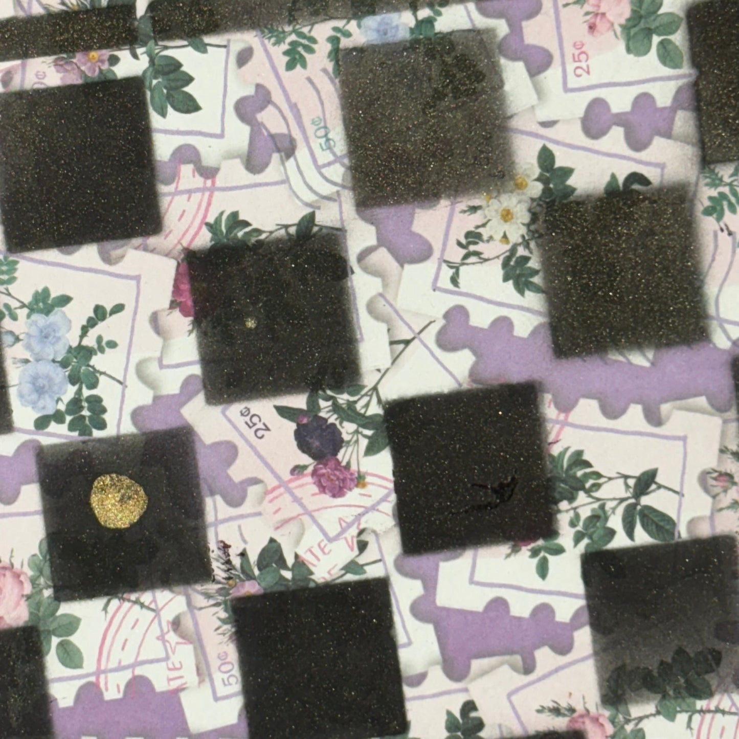 Purple Puzzle - Scrapbook Chess Board