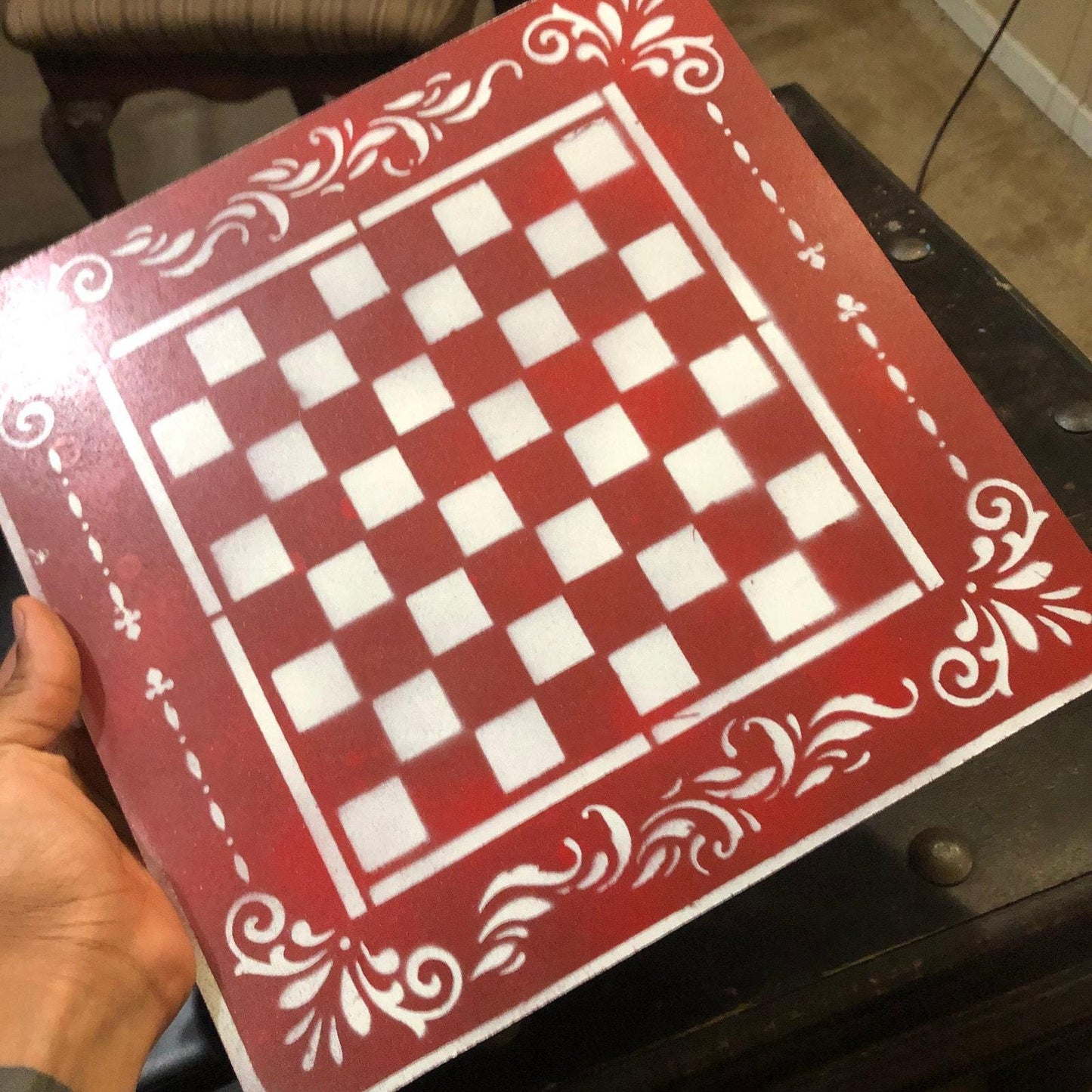 Chess Set - Simple Red & White