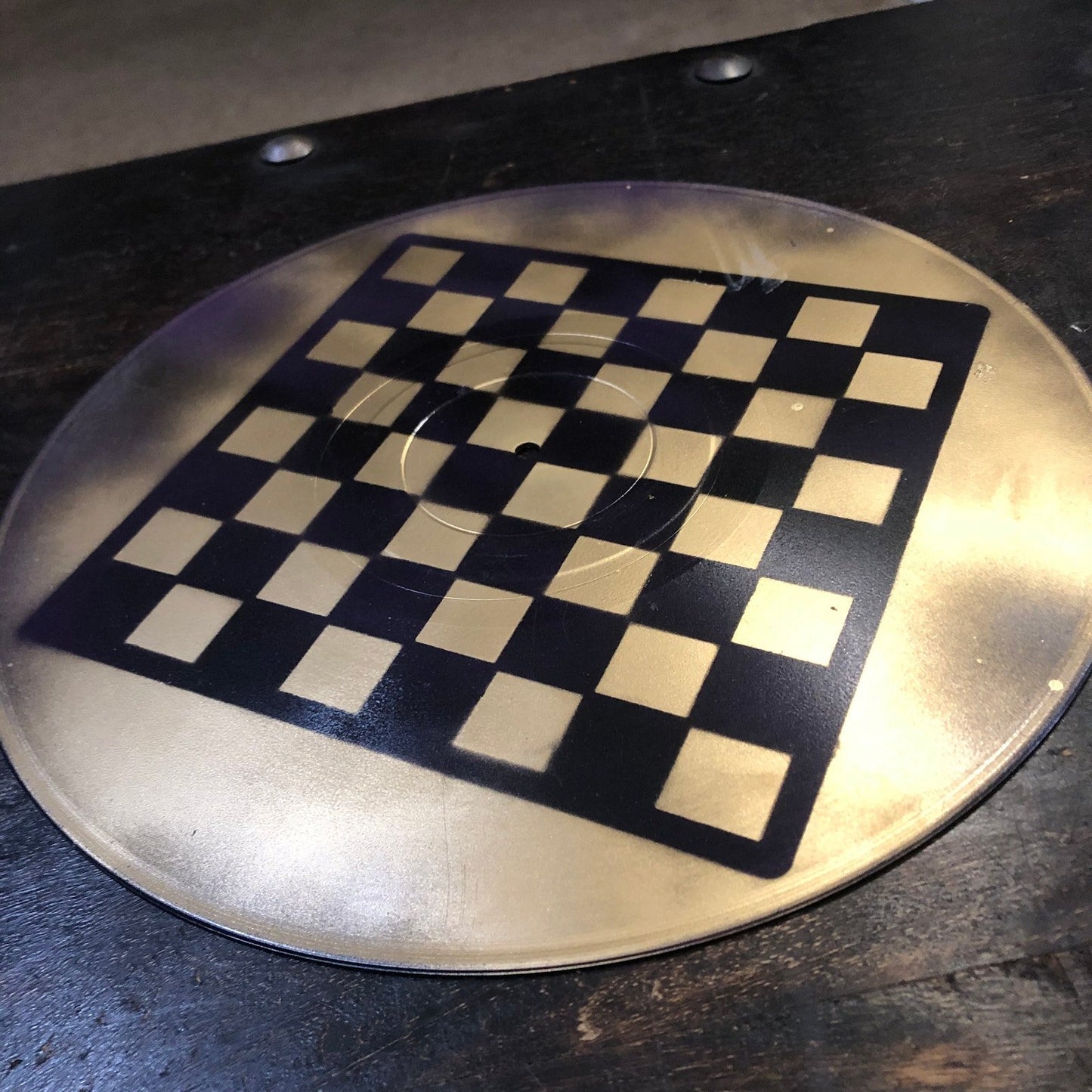 Vinyl Chess Set - Gold & Black