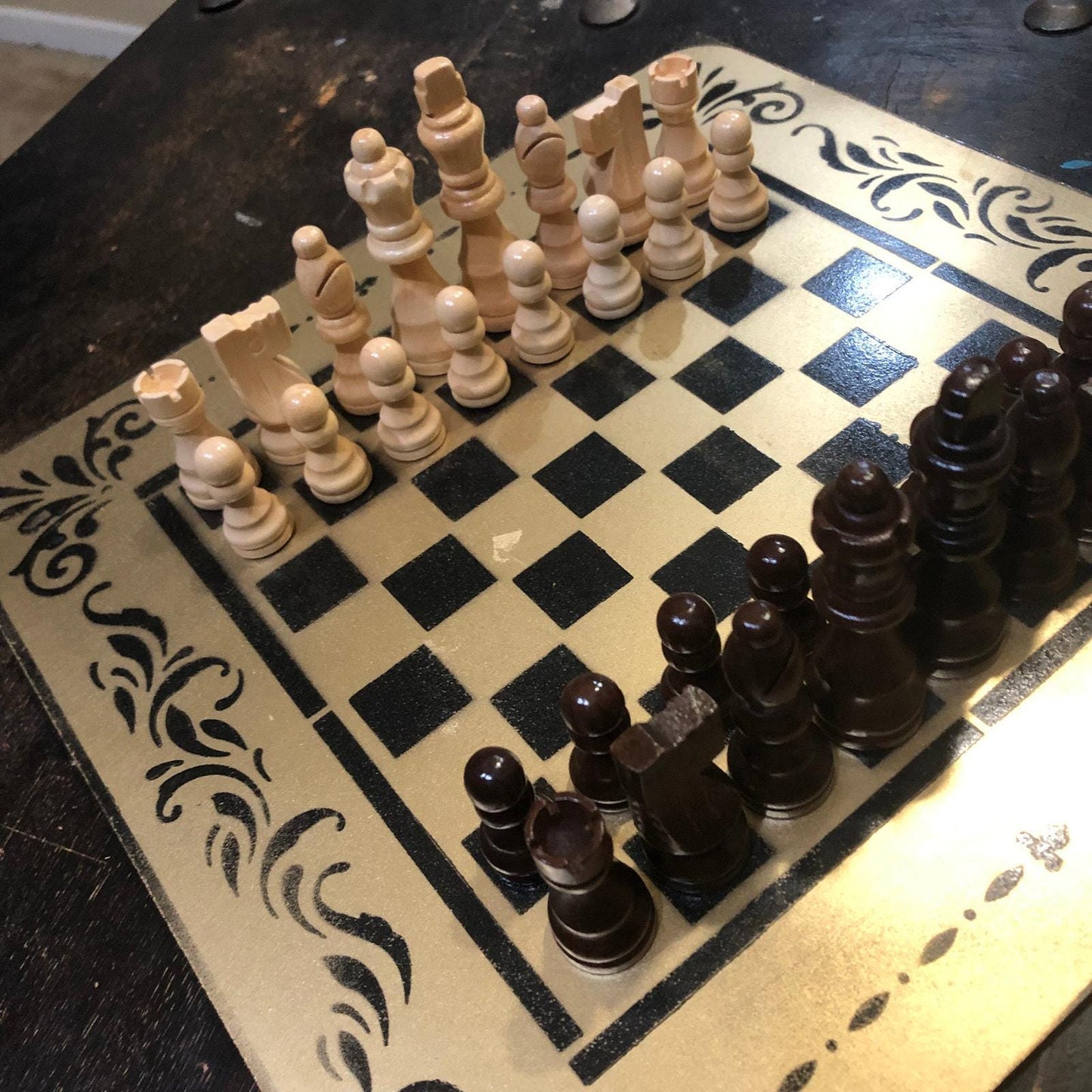 Chess Set - Gold & Black