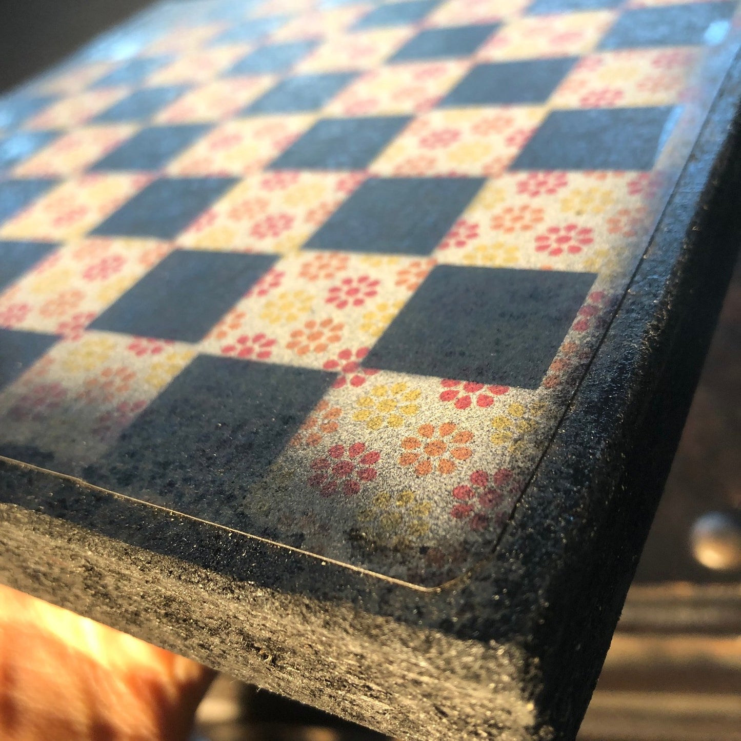 Scrapbook Chess Set - Sunset Flower