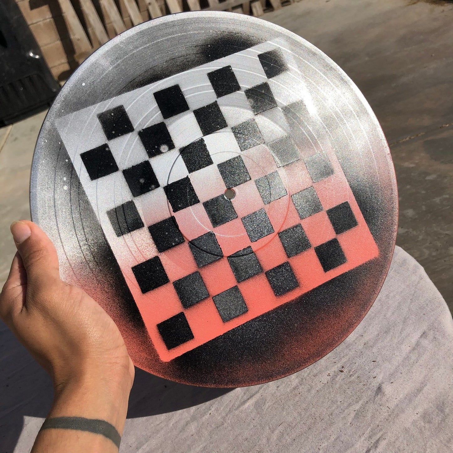 Vinyl Chess Set - Peach Chrome