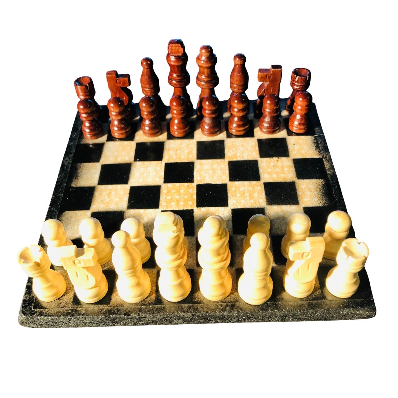 Scrapbook Chess Set - Yellow Vintage