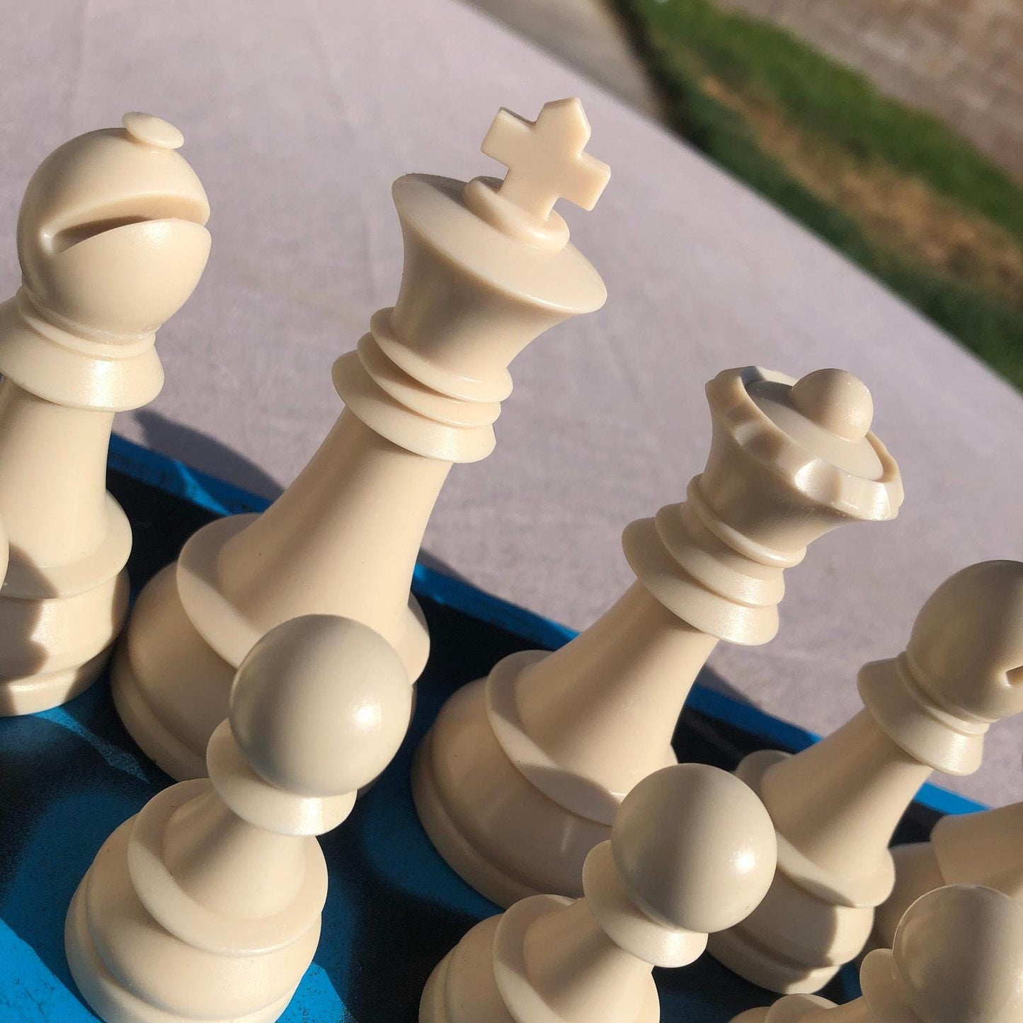 Large Chess Set - Blue & Black