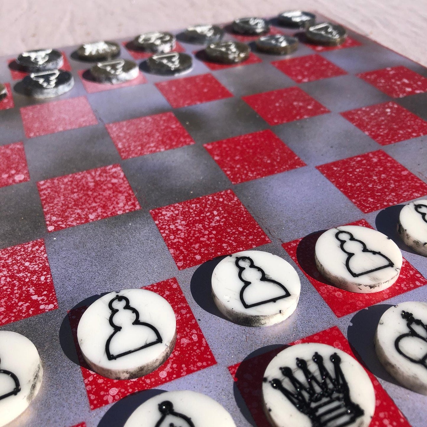 Chess Set - Cloudy Red