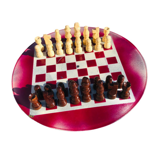 Vinyl Chess Set - Violet Cream