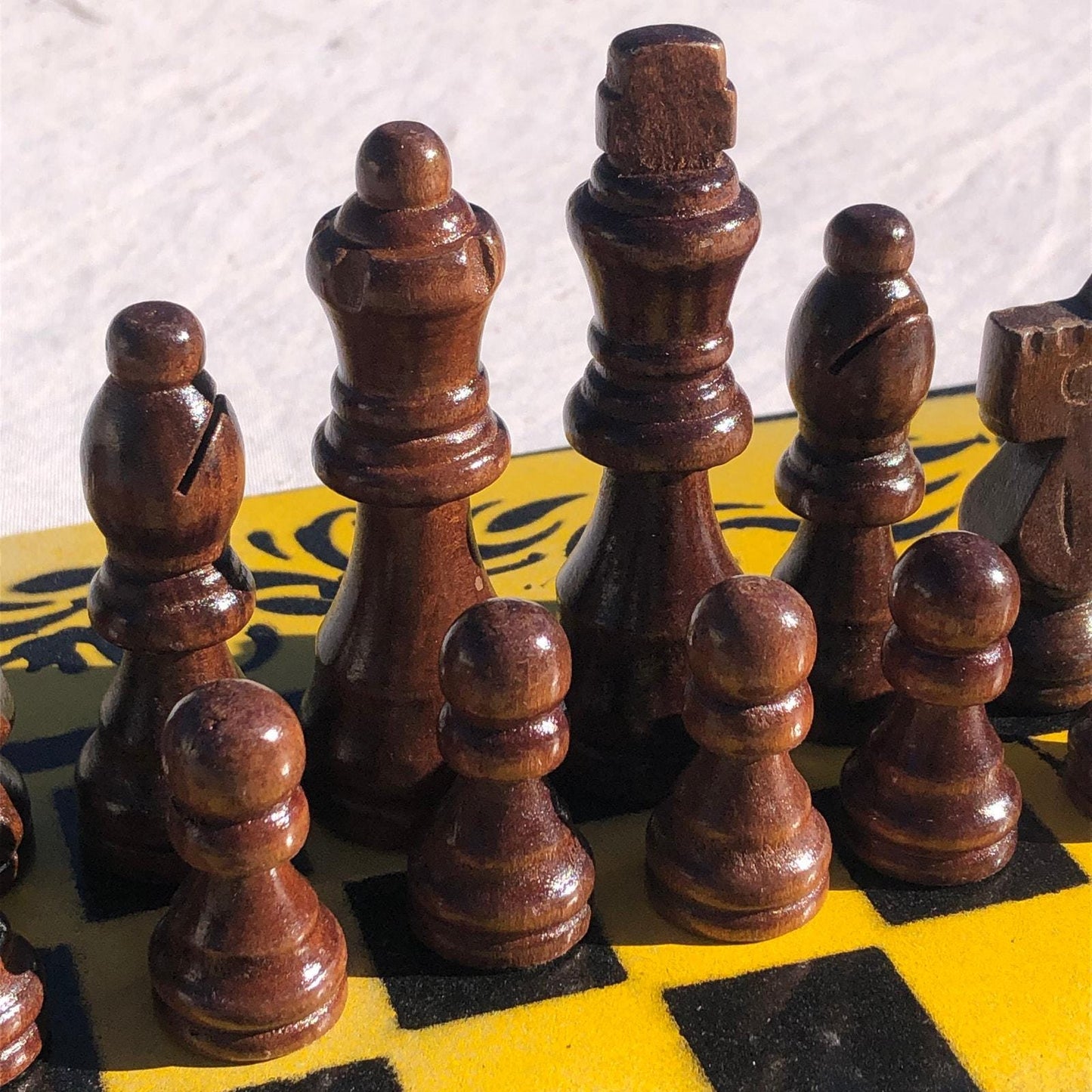 Chess Set - Yellow Cream Royal