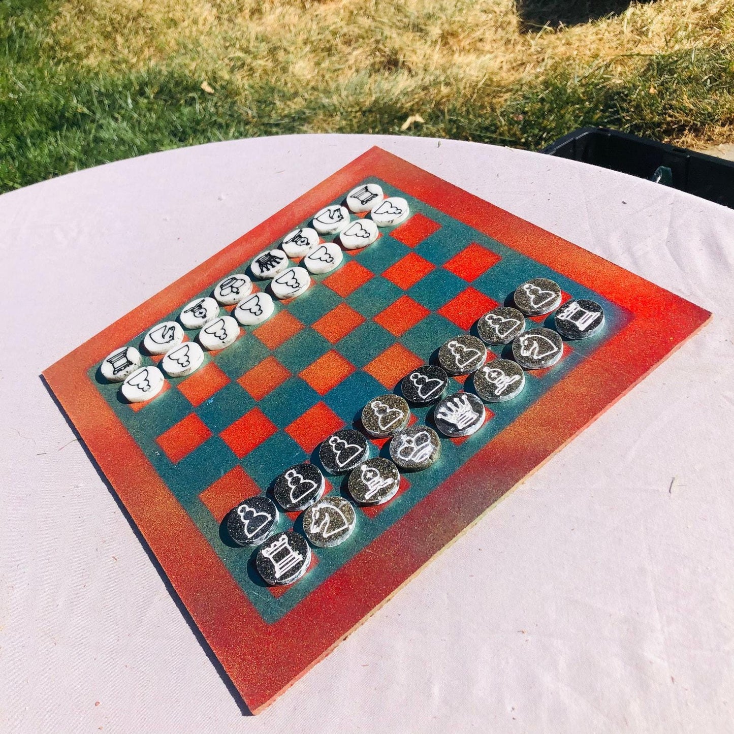 Chess Set - Emerald Opal