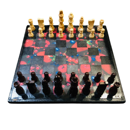 Scrapbook Chess Set - Fruit Mix Edition