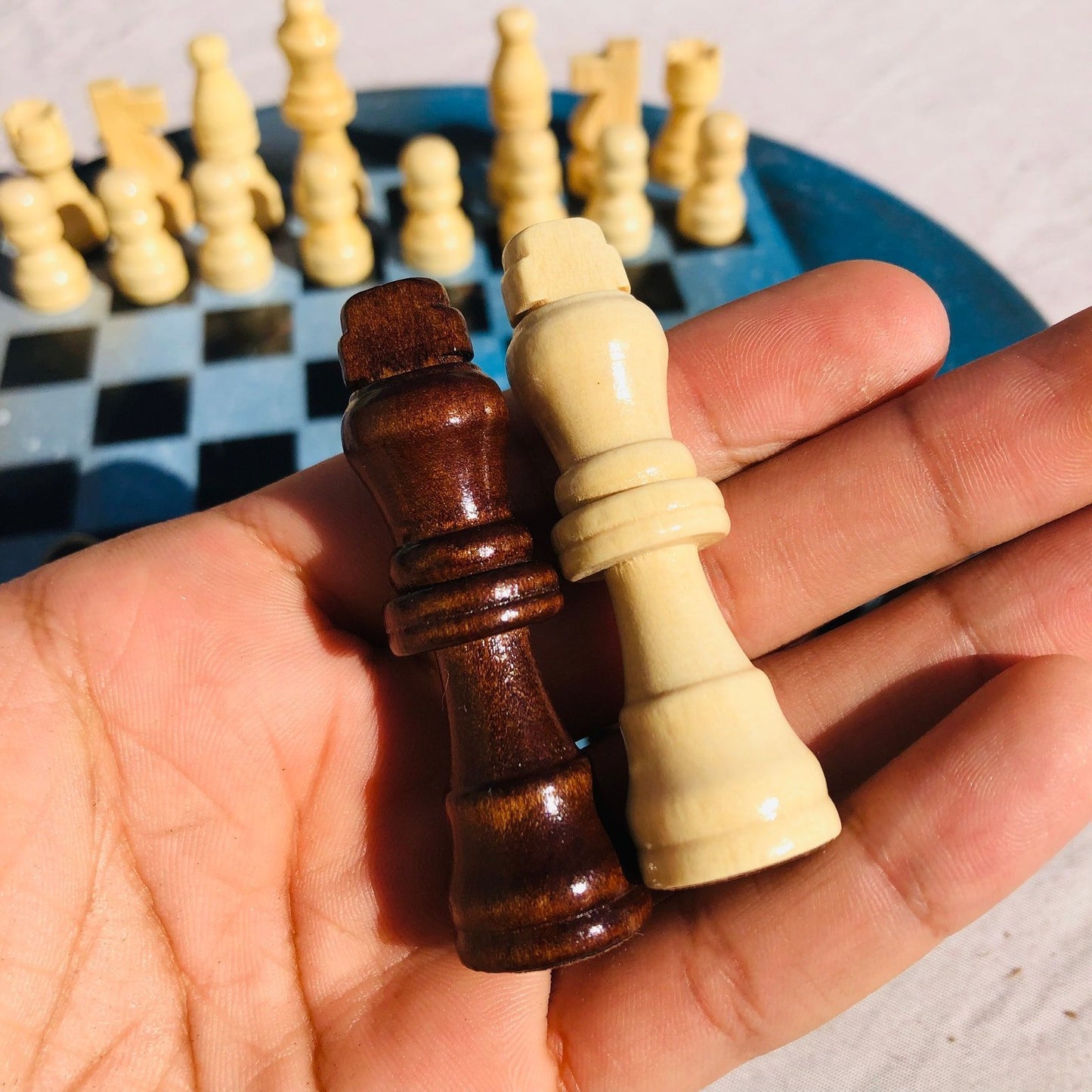 Vinyl Chess Set - Blue Ice