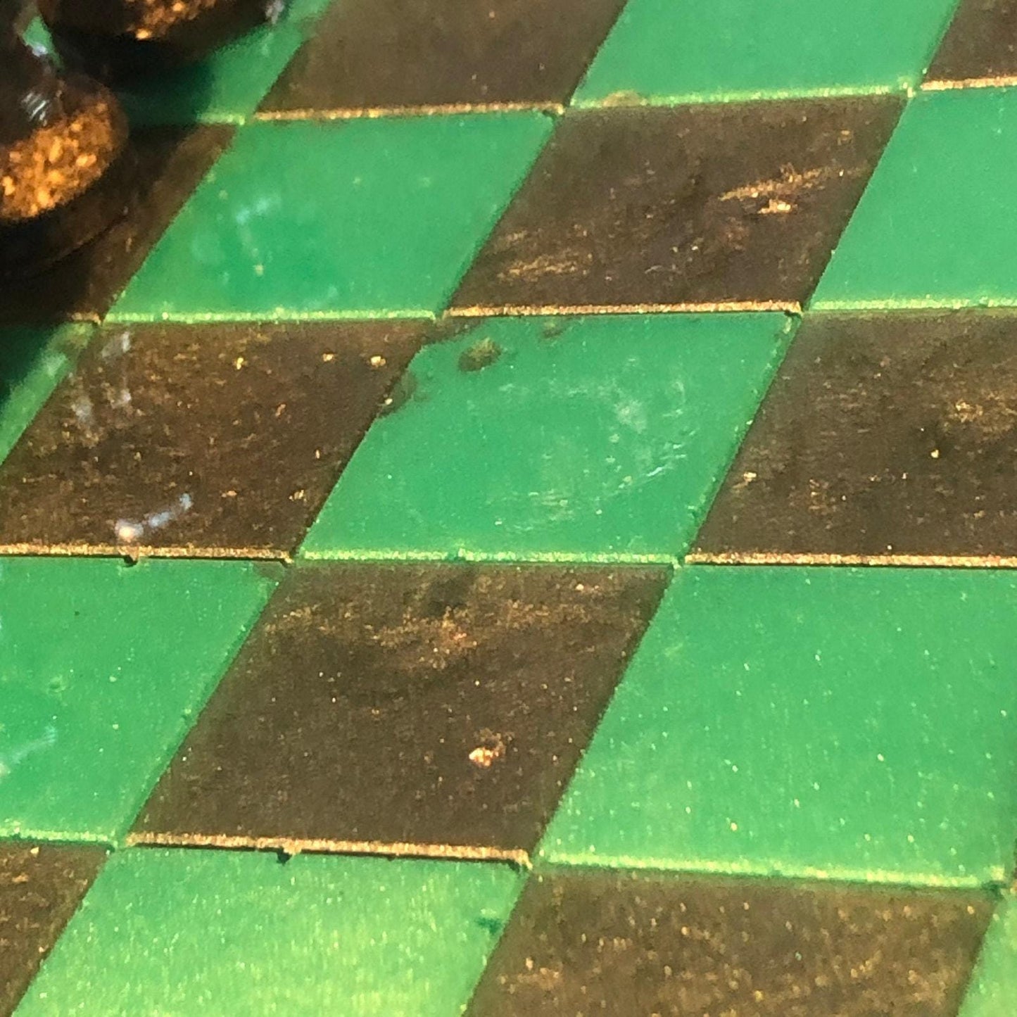 Handmade Resin Chess Set - Aqua Green
