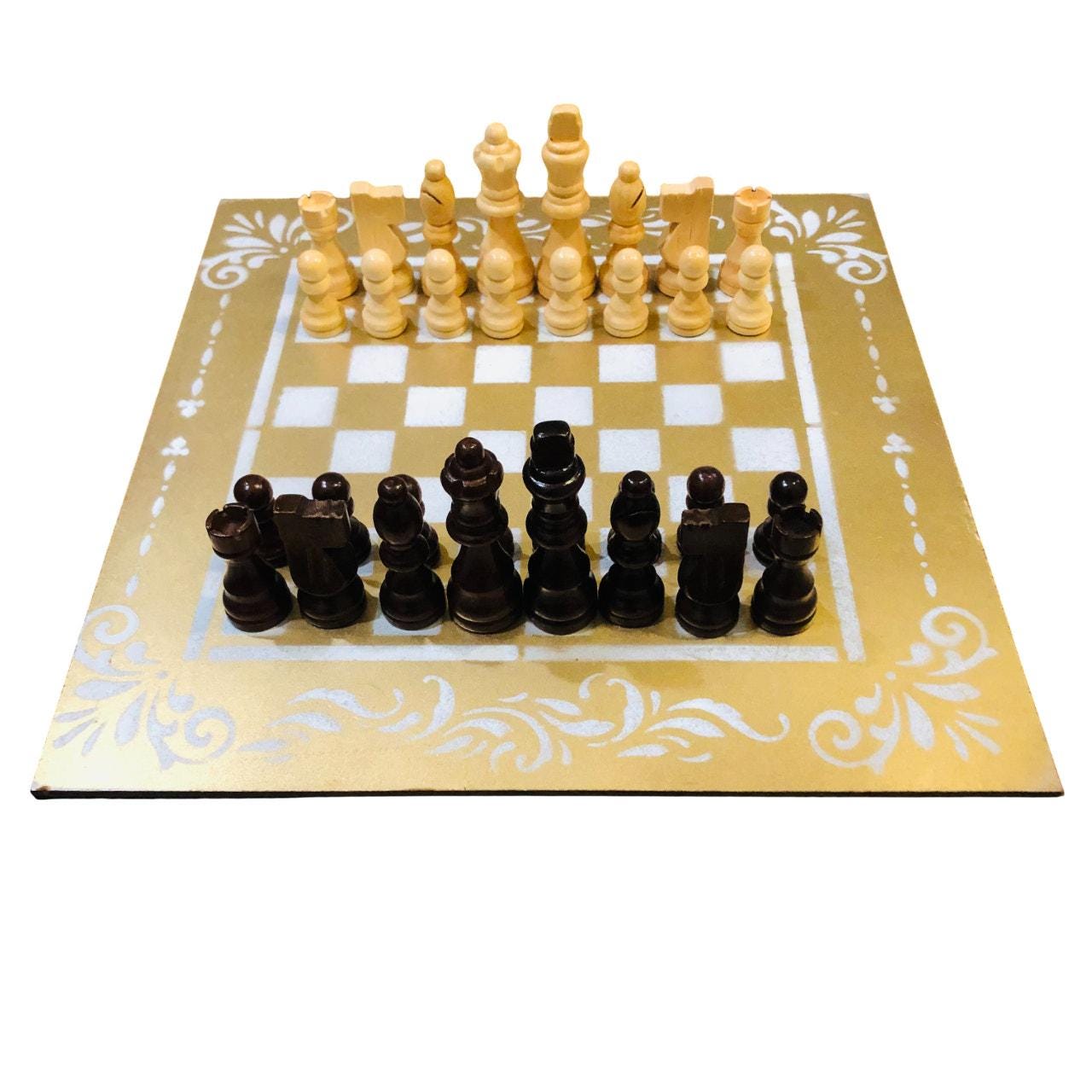 Chess Set - White & Gold