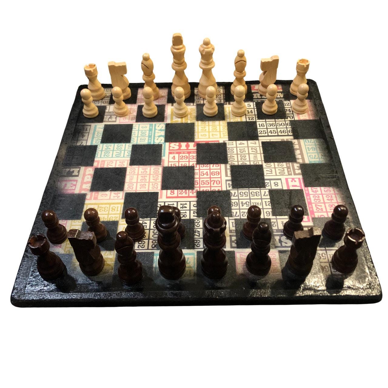 Scrapbook Chess Set - Vintage Numbers