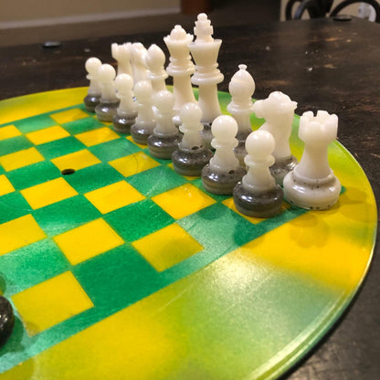 Vinyl Chess Set - Oregon Green (Resin Pieces)