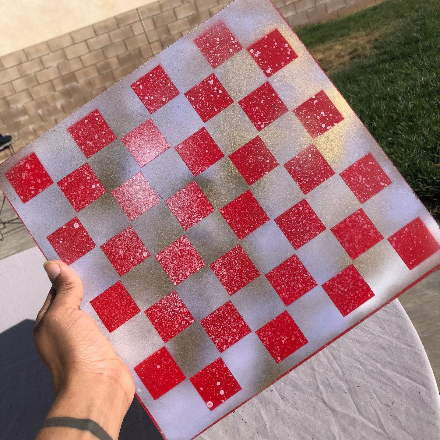 Chess Set - Cloudy Red