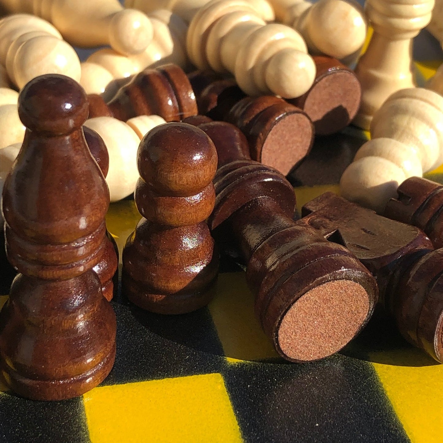 Vinyl Chess Set - Premium Yellow