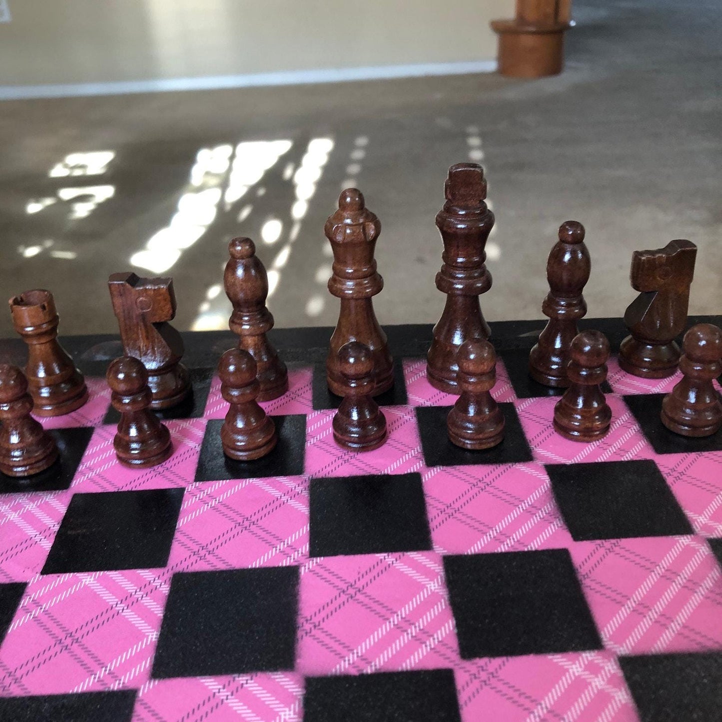 Scrapbook Chess Set - Pink Lines