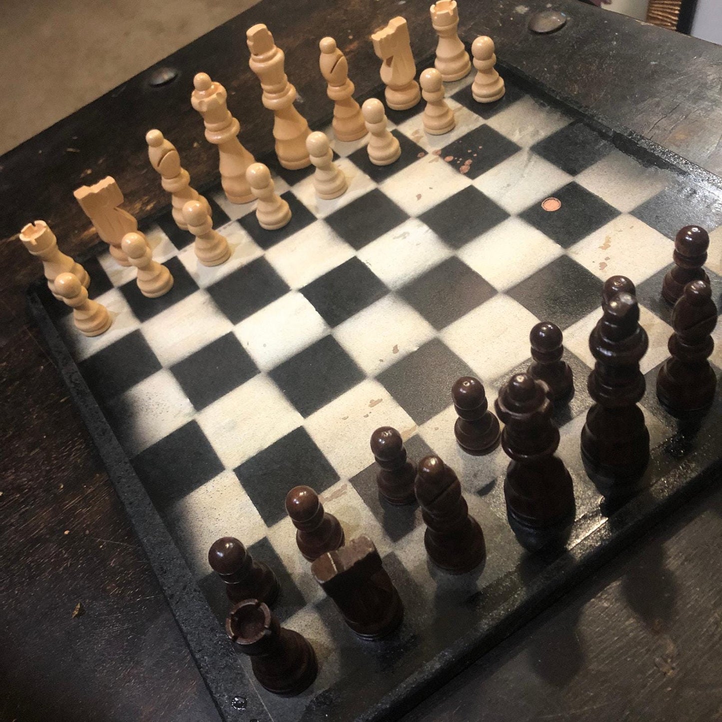 Scrapbook Chess Set - Vintage Cream