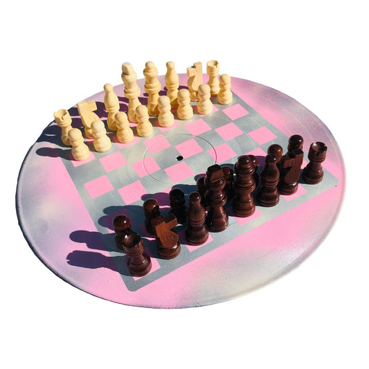 Vinyl Chess Set - Lemonade Pink