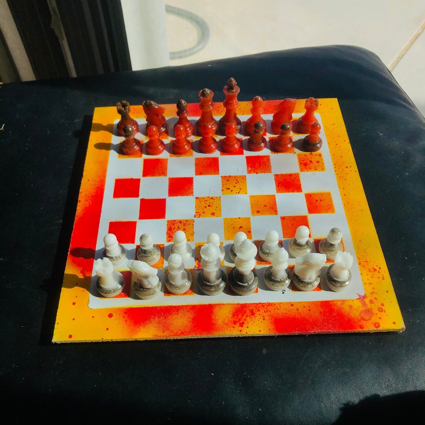 Chess Set - Fire Red Deluxe