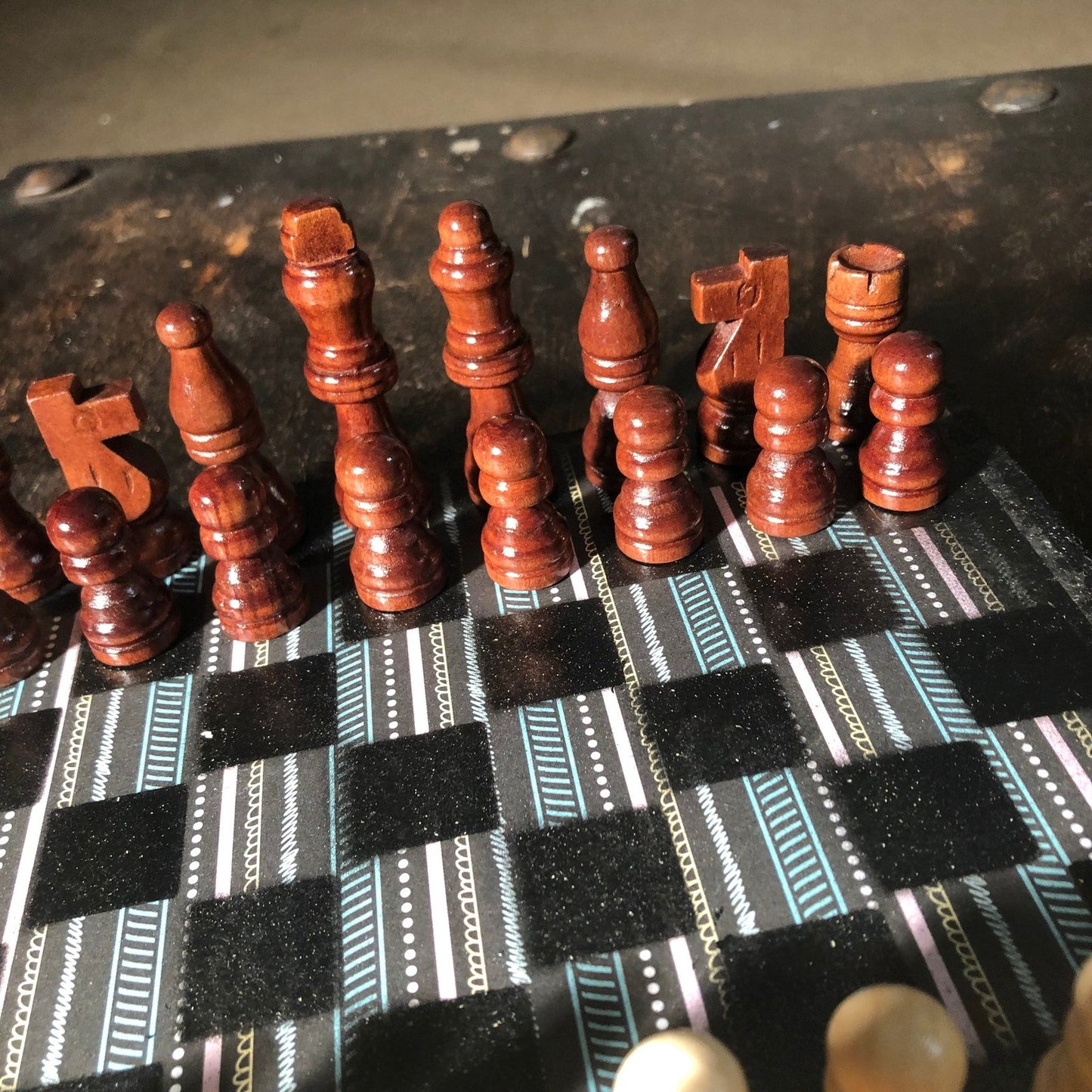 Scrapbook Chess Set - Vintage Pattern