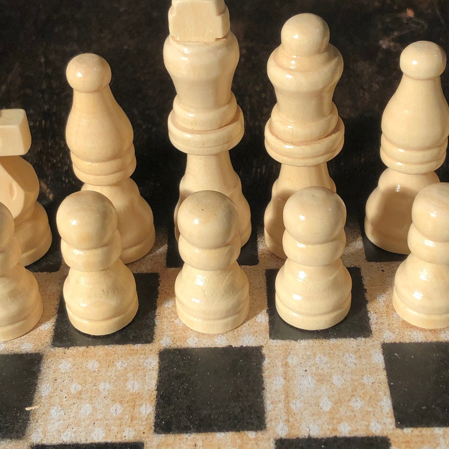 Scrapbook Chess Set - Vintage Yellow