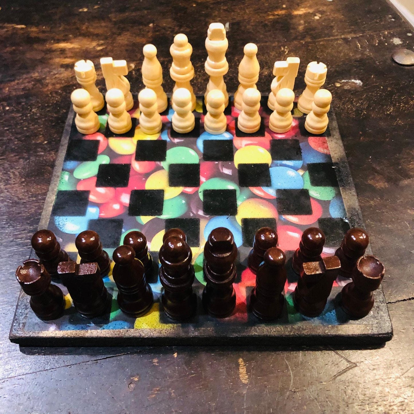 Scrapbook Chess Set - Colored Candy