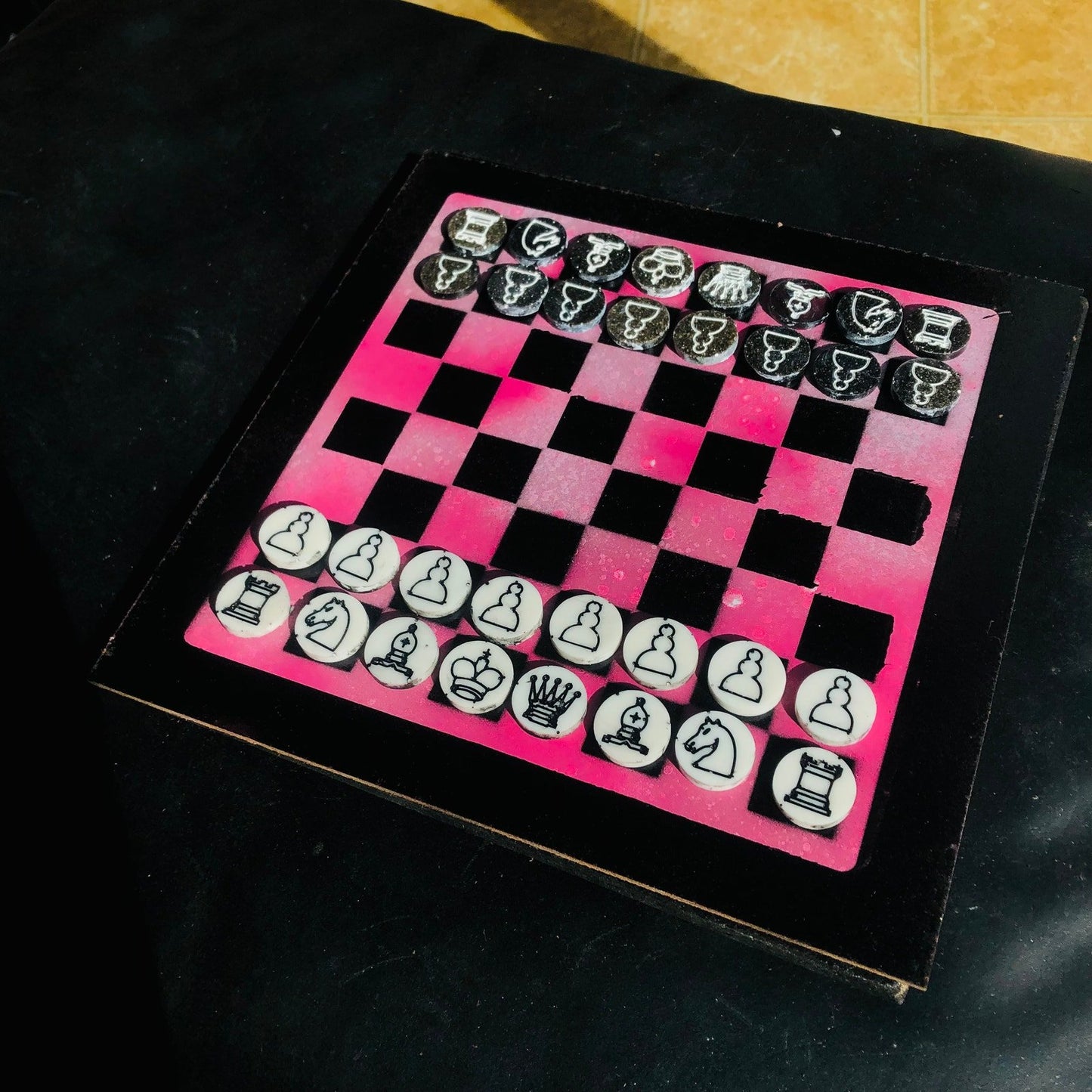 Chess Set - Simplified Pink