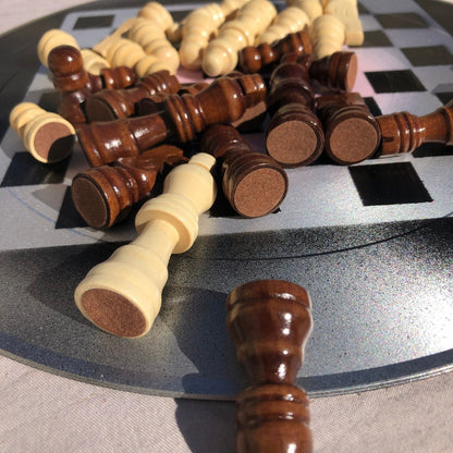 Vinyl Chess Set - Blush Pink