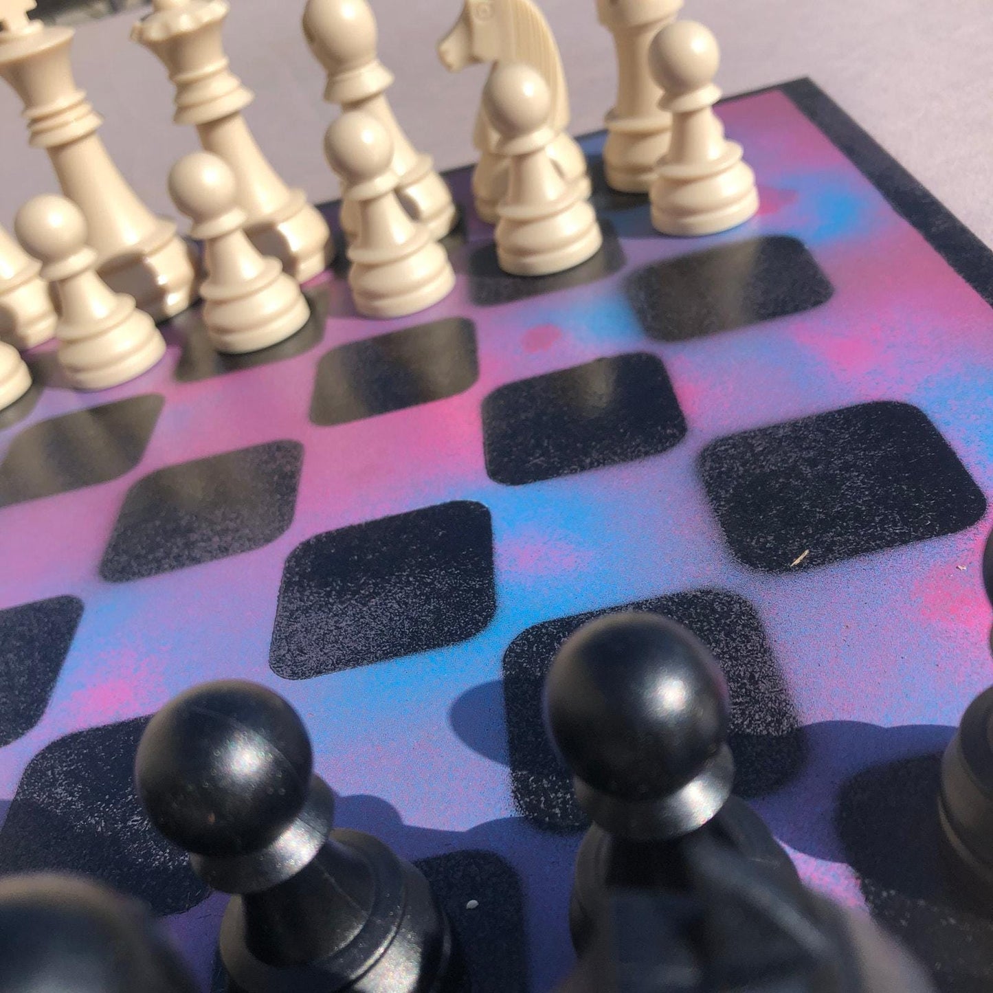 Large Chess Set - Purple Blue Mix