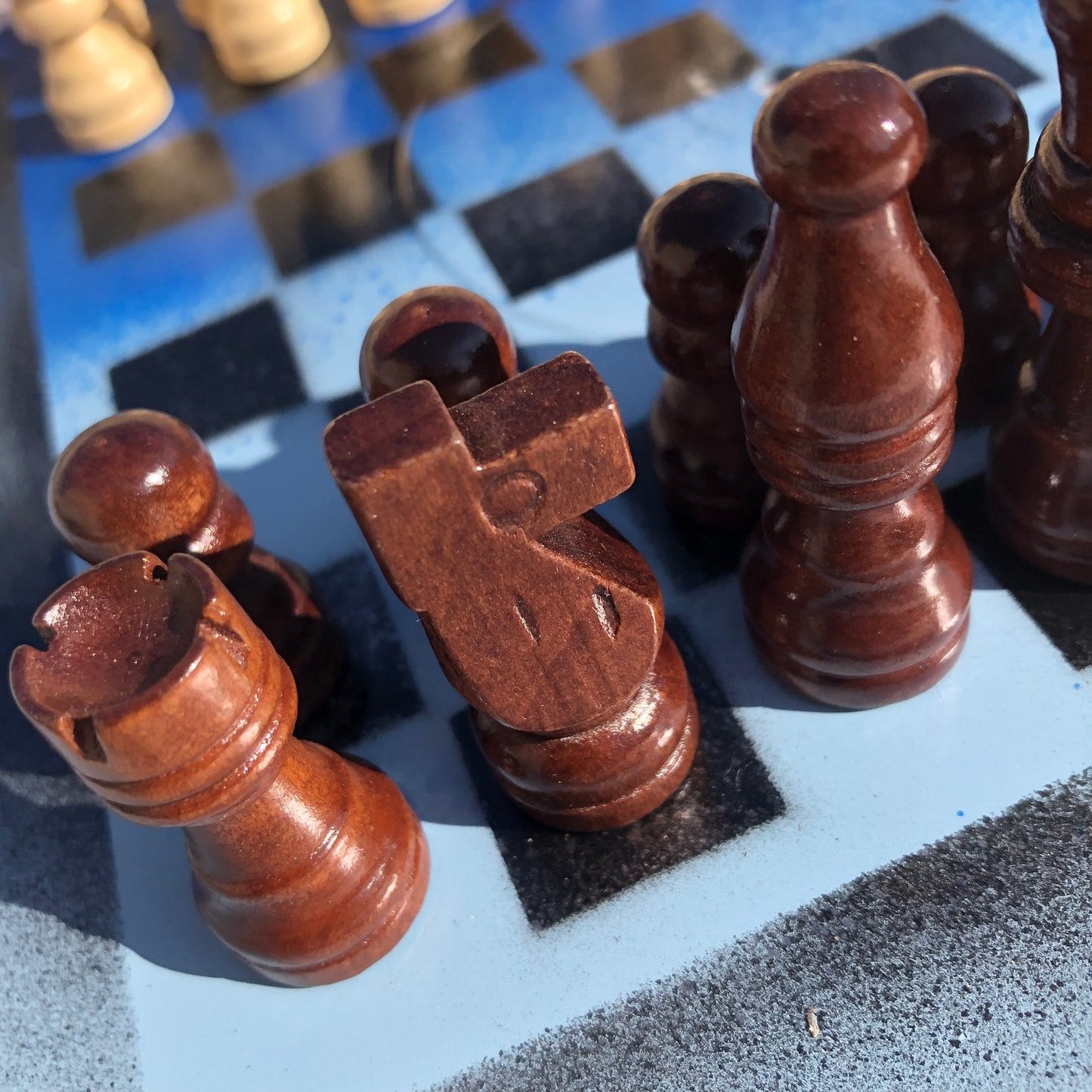 Vinyl Chess Set - Supreme Blue