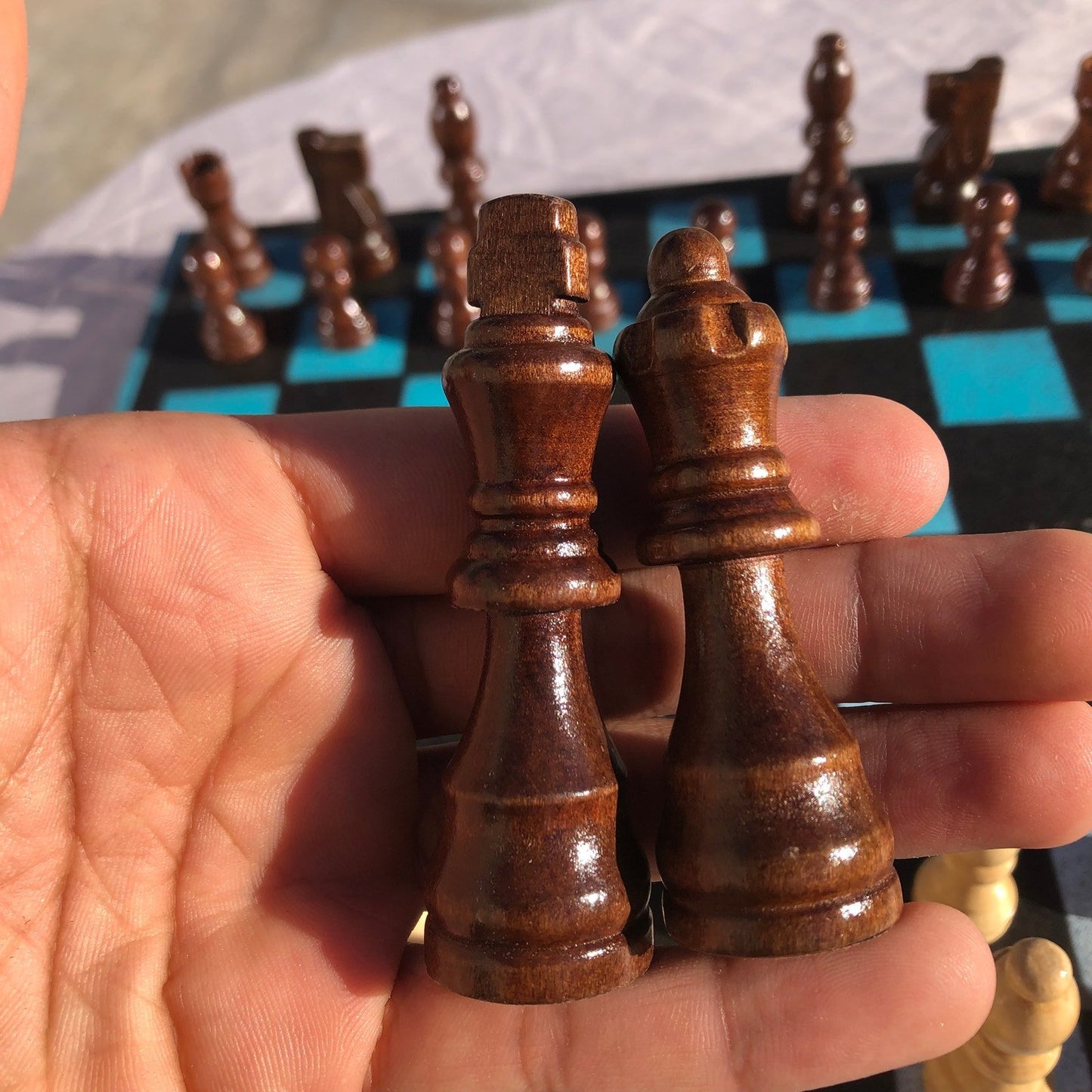 Chess Set - Fading Sky Blue