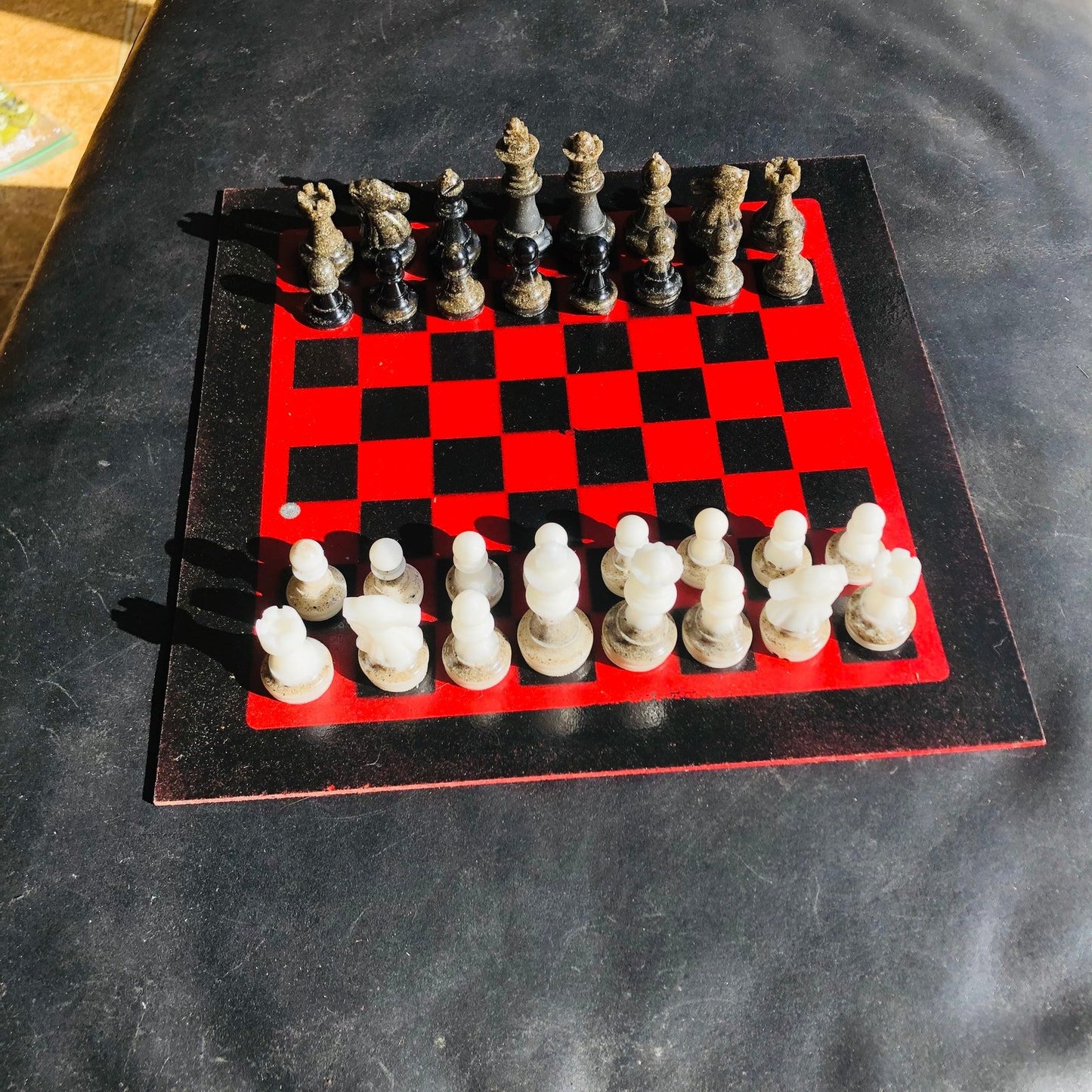 Chess Set - Red & Black