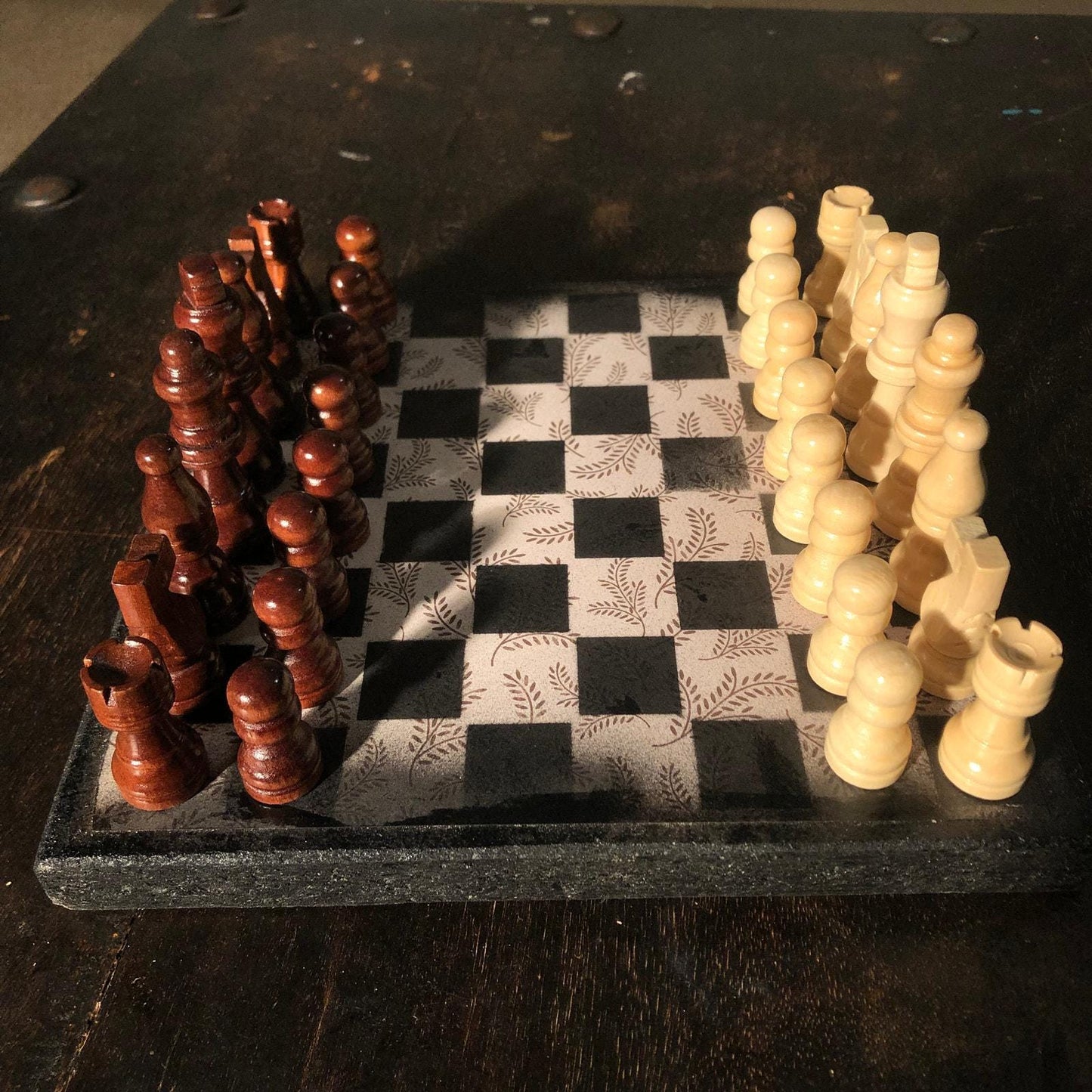 Scrapbook Chess Set - Black & White