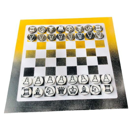 Chess Set - Yellow & Black Dual