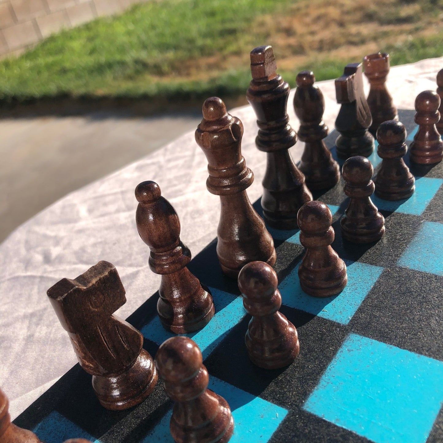 Chess Set - Fading Sky Blue