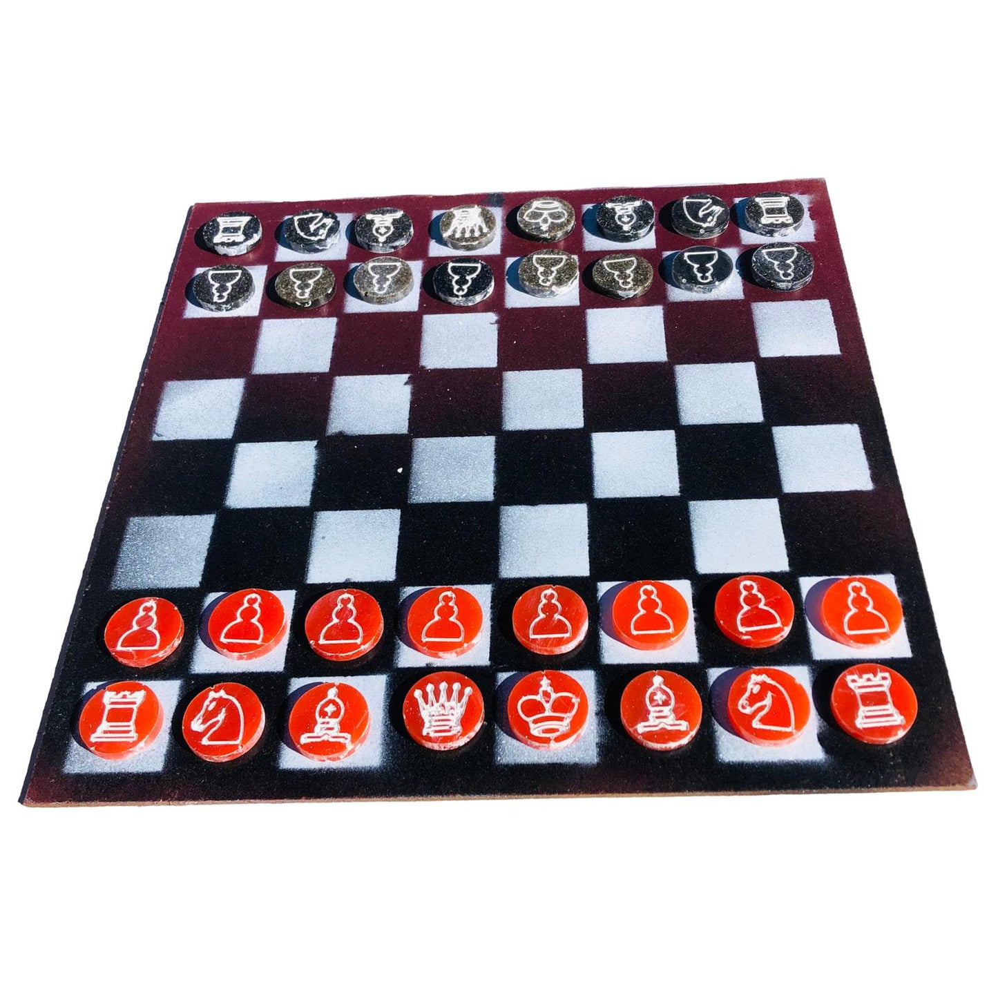 Chess Set - Red/Black Fade