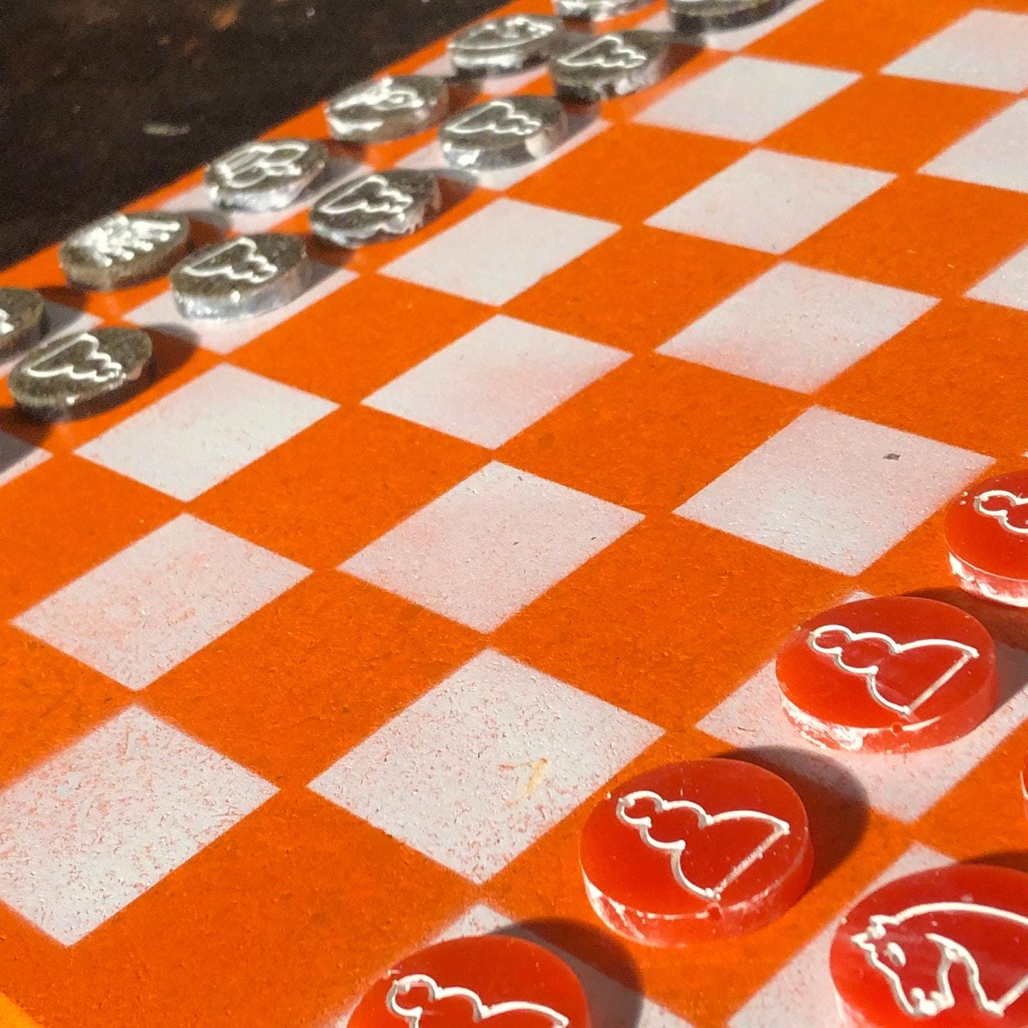 Chess Set - Vibrant Orange