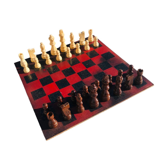 Chess Set - Red Gold Tint