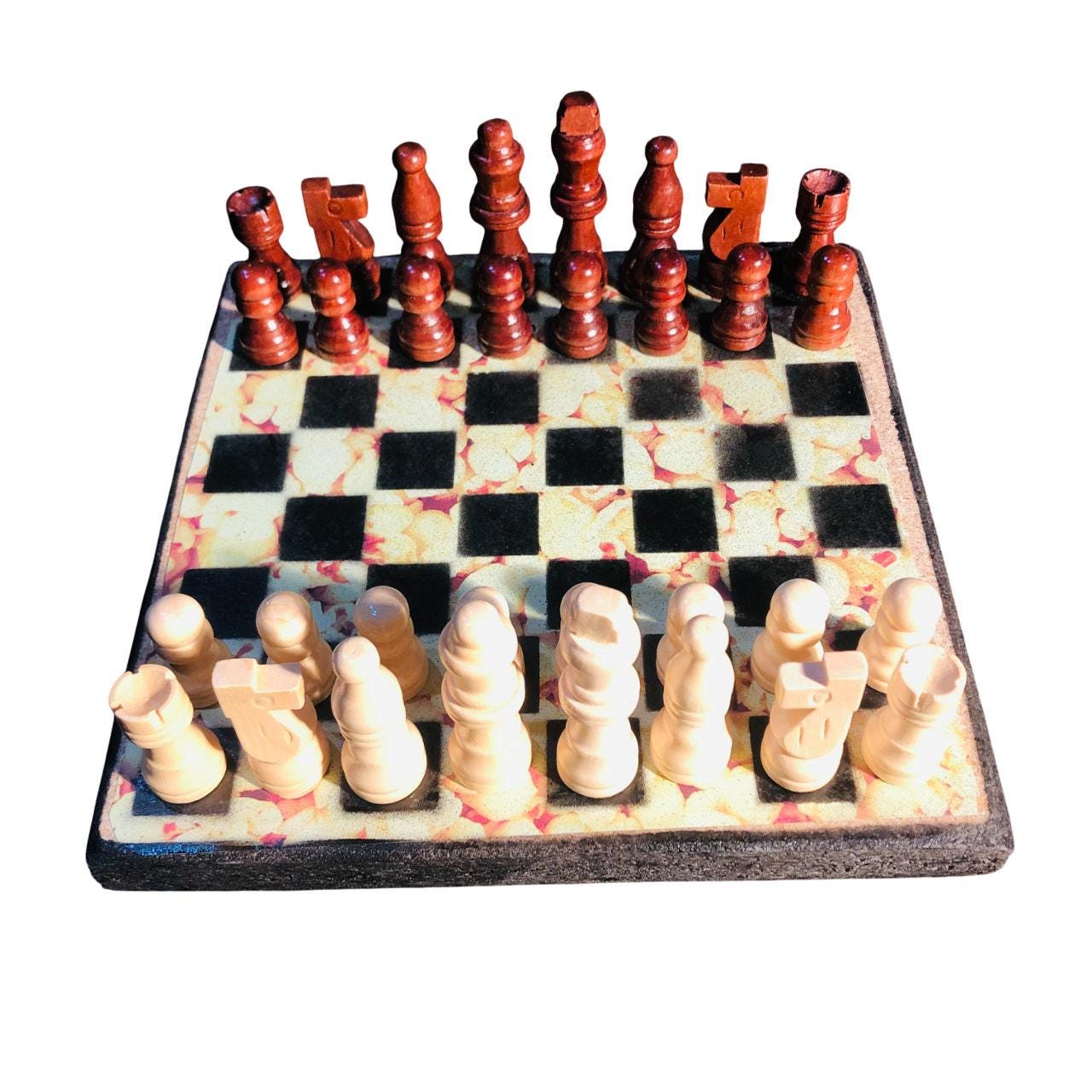 Scrapbook Chess Set - Popcorn Yellow