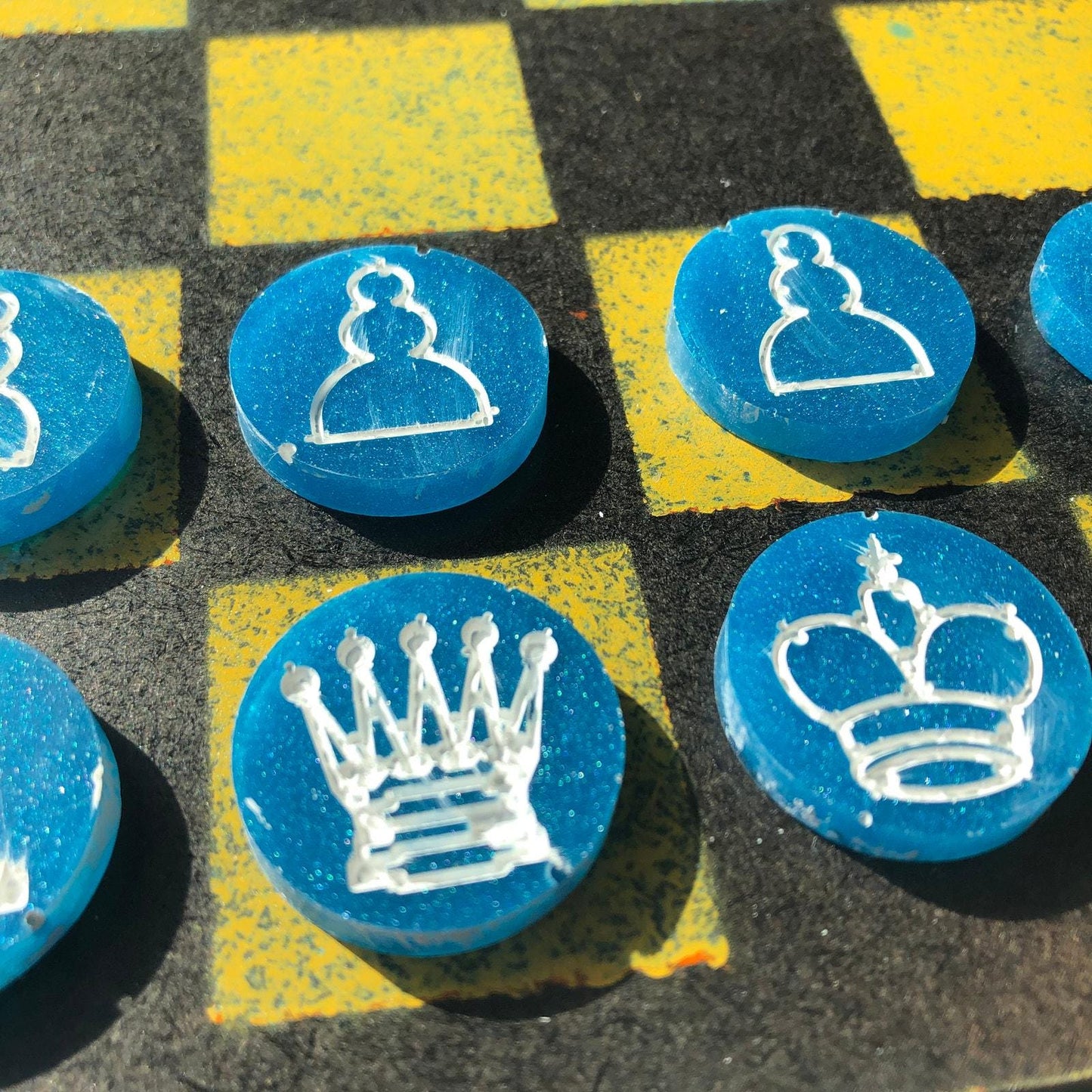 Chess Set - Blue Green Duality