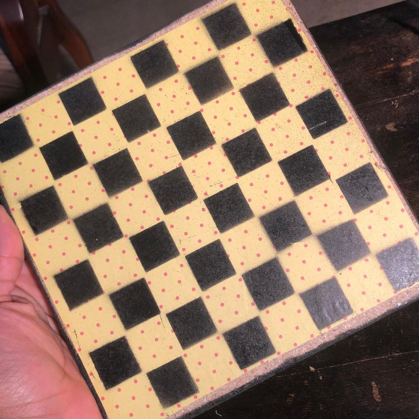 Scrapbook Chess Set - Dotted Yellow