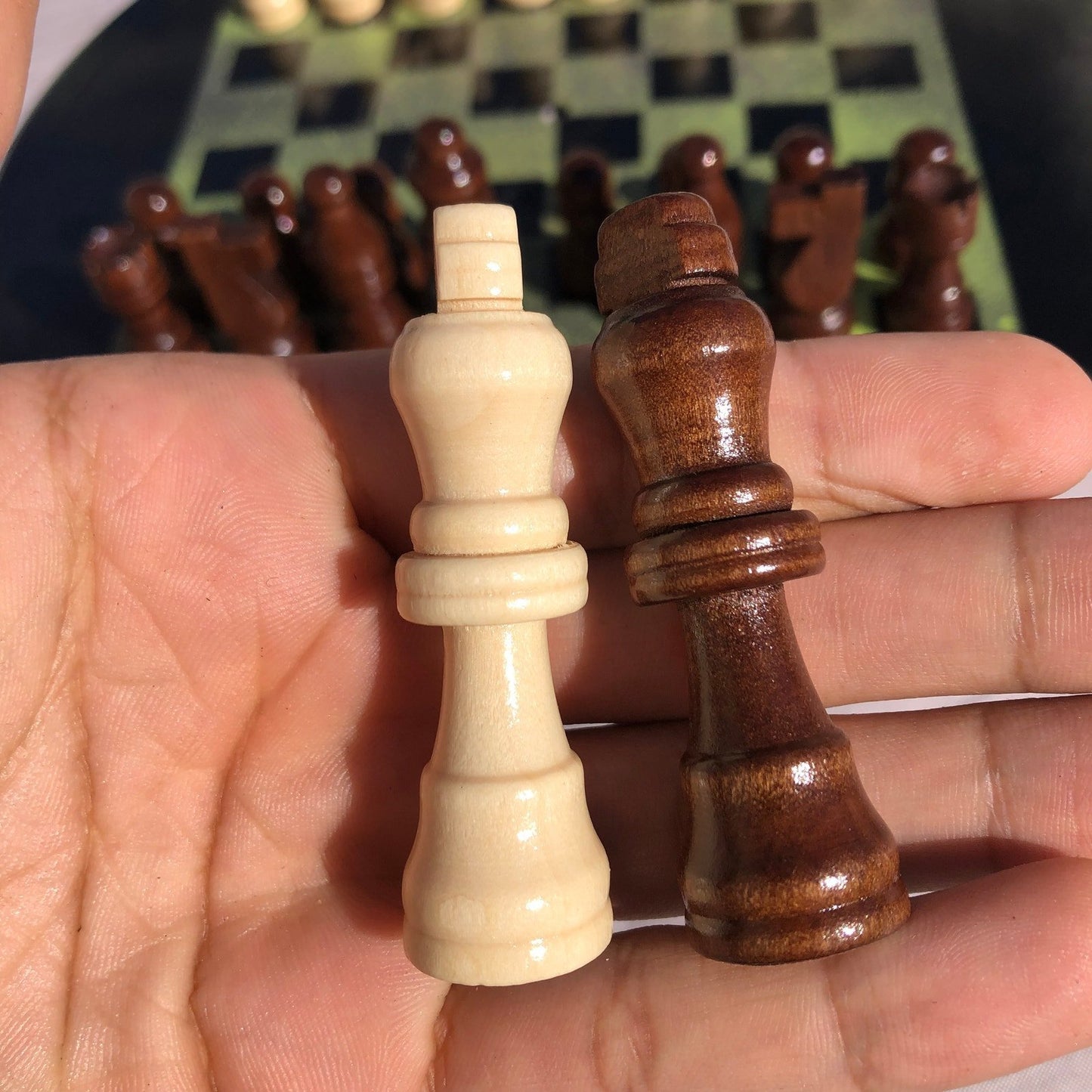 Vinyl Chess Set - Speckled Green