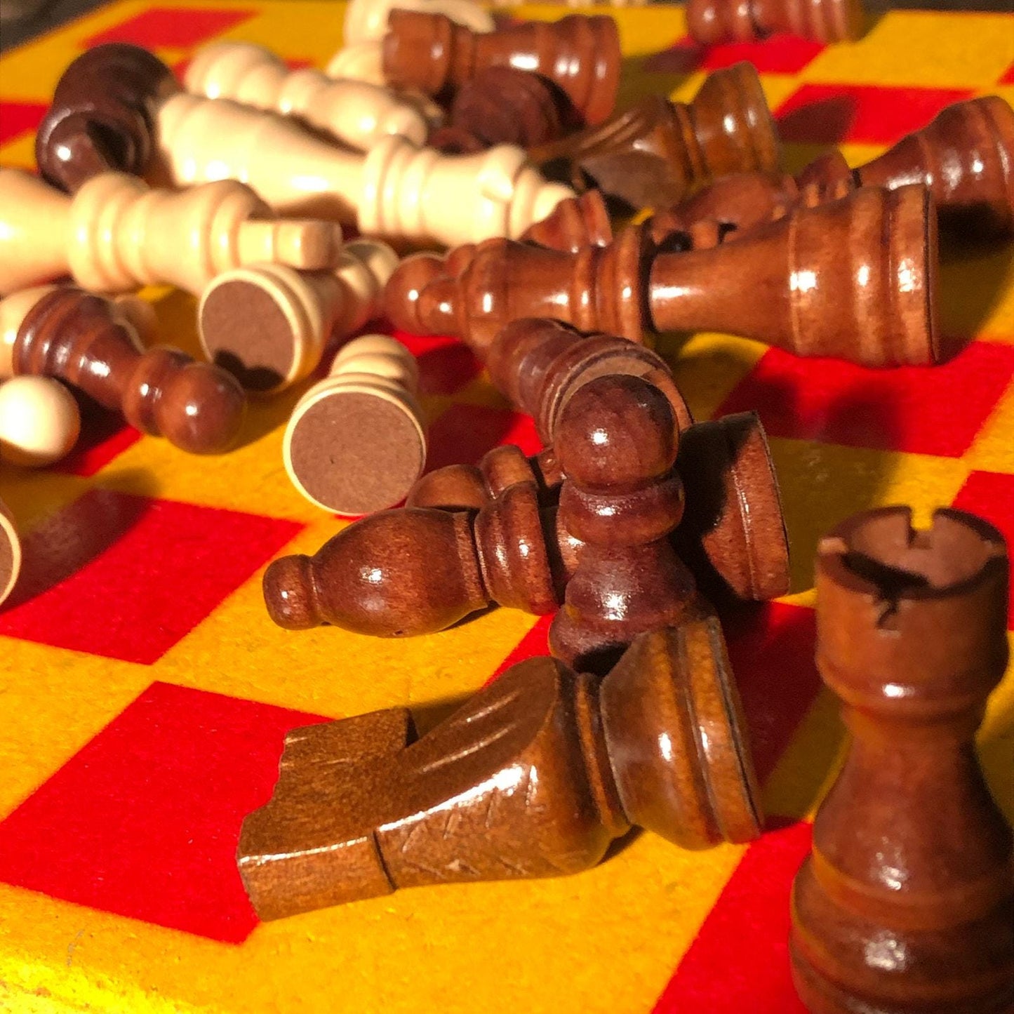 Chess Set - Vibrant Yellow Red