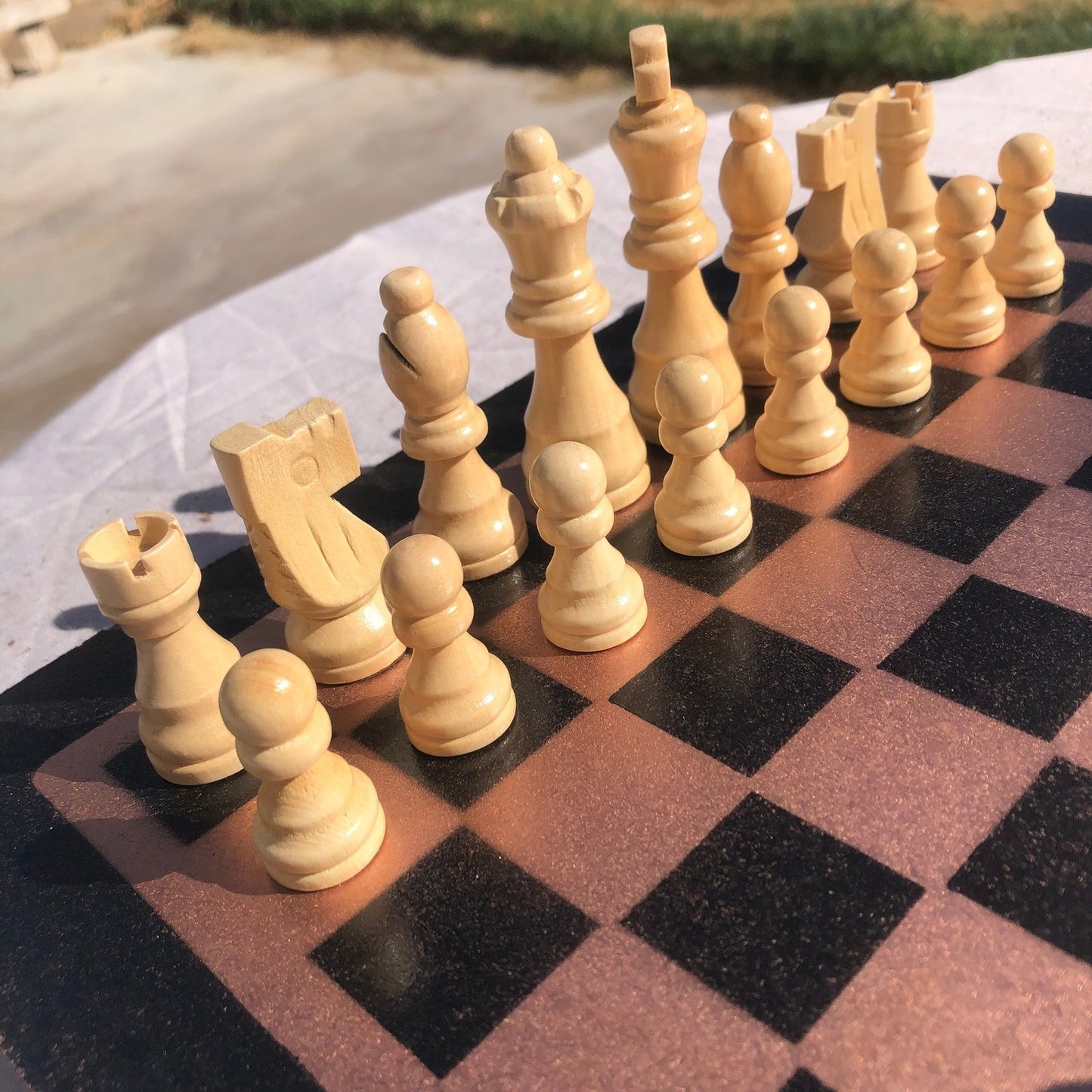 Chess Set - Bronze & Black