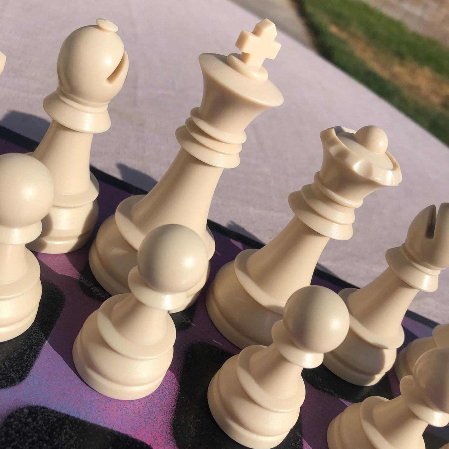 Large Chess Set - Purple Blue Mix