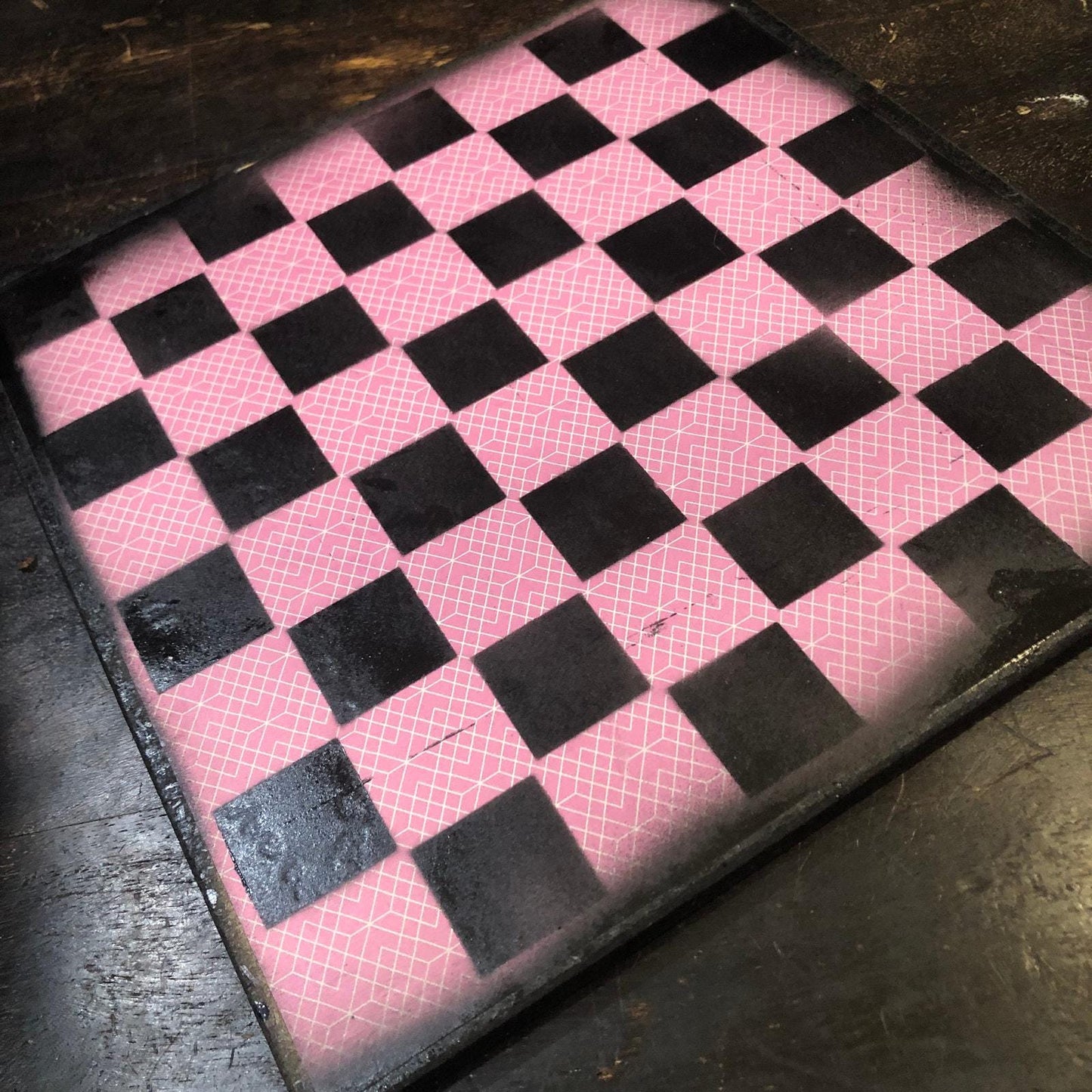 Scrapbook Chess Set - Pink Pattern