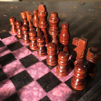 Scrapbook Chess Set - Vintage Purple